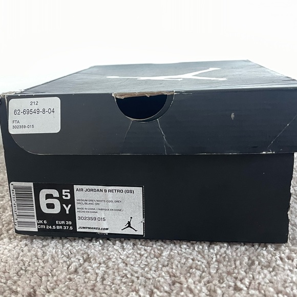 Jordan 9 cool grey 2012 GS - Picture 3 of 7